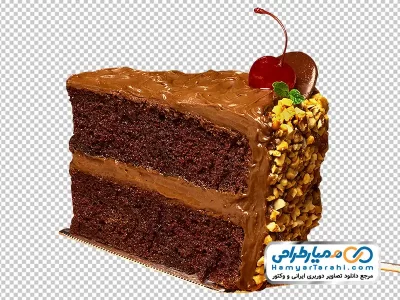 دانلود تصویر با کیفیت برش کیک شکلاتی