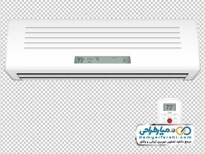 تصویر وکتوری کولر گازی با کنترل با فرمت png