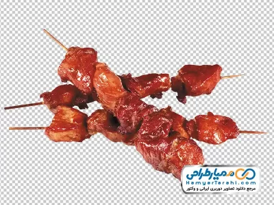 تصویر png گوشت کبابی در سیخ چوبی