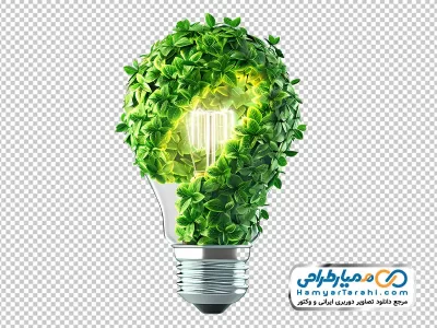 دانلود تصویر وکتوری لامپ با شاخ و برگ