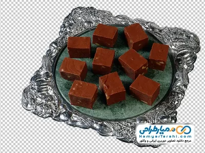 دانلود تصویر png سینی شیرینی شکلاتی