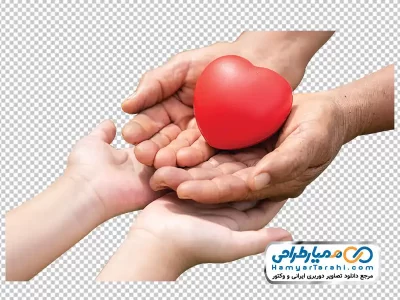 دانلود تصویر png دست در حال اهدای قلب
