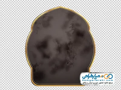 عکس کادر متن و عنوان با زمینه مشکی و حاشیه طلایی