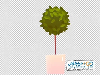 دانلود عکس وکتوری درختچه در گلدان