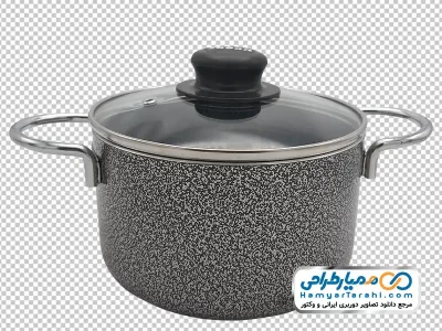 عکس png قابلمه تفلون با درب پیرکس