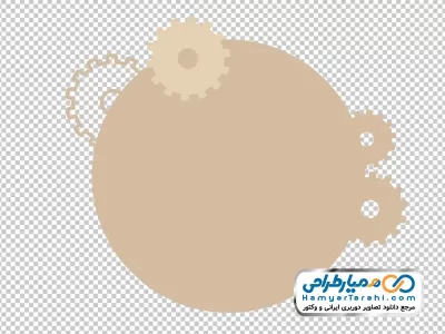 تصویر وکتوری کادر با چرخ دنده با فرمت png