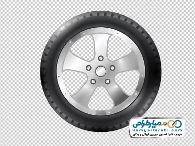 عکس وکتوری با کیفیت تایر ماشین با فرمت png