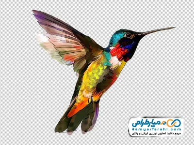 تصویر وکتوری پرنده اسلیمی با فرمت png