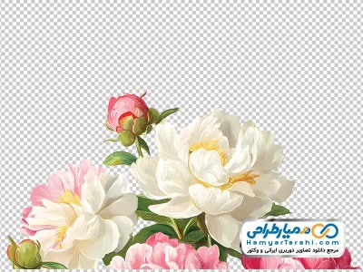تصویر وکتوری گل های آبرنگی با فرمت png