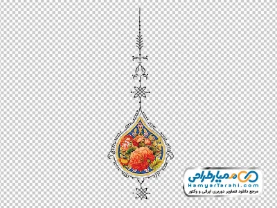 تصویر وکتوری نشان تذهیب با گل و فرمت png