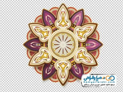 عکس png تذهیب طرح شمسه
