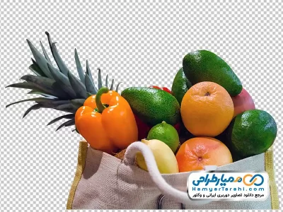 تصویر png کیسه میوه و سبزیجات