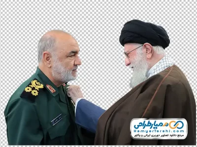 عکس png دیدار سردار حسین سلامی با مقام معظم رهبری