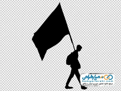 دانلود تصویر وکتوری با کیفیت پیاده روی اربعین با پرچم