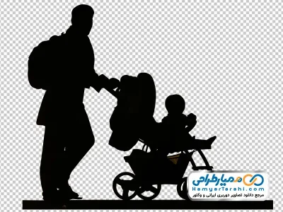 تصویر وکتوری پیاده روی خانوادگی اربعین