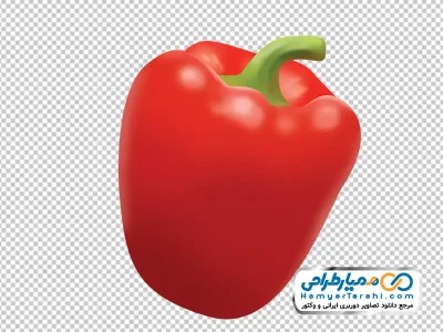 تصویر وکتوری فلفل دلمه قرمز با فرمت png