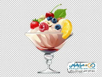 تصویر وکتوری بستنی ساندی با فرمت png