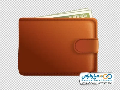 تصویر کیف پول با دلار با فرمت png