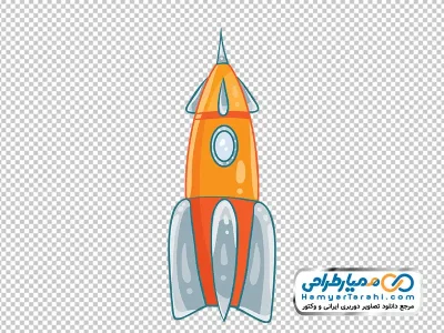 تصویر کارتونی موشک با فرمت png