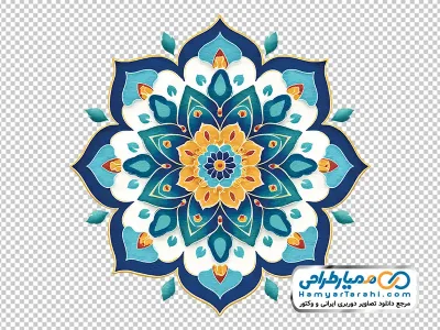 تصویر الگو دایره ای به شکل ماندالا با فرمت png