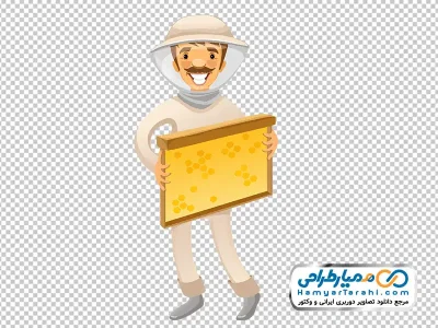 تصویر مرد زنبوردار با فرمت png