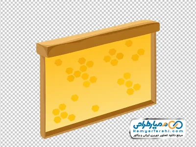 دانلود تصویر وکتوری قاب چوبی کندو زنبور عسل