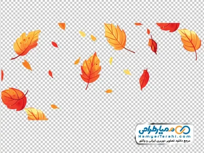 تصویر با کیفیت برگ های زرد پاییزی