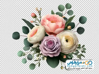 دانلود تصویر وکتوری گل های رنگارنگ آبرنگی
