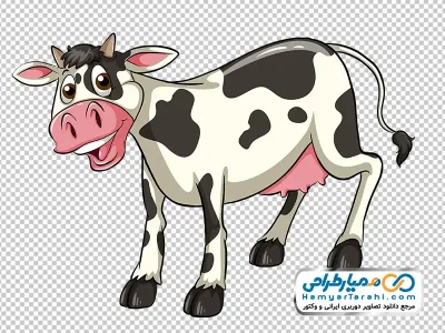 دانلود عکس کارتونی گاو با فرمت png