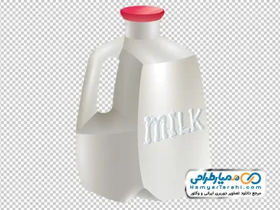 دانلود عکس وکتوری گالن پلاستیکی شیر