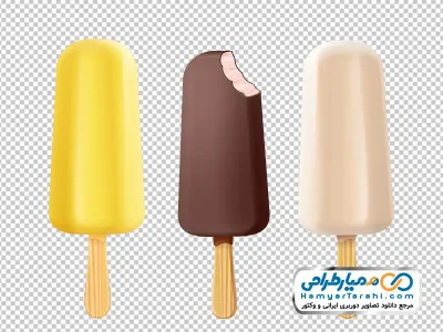 دانلود تصویر وکتوری بستنی چوبی روکش دار