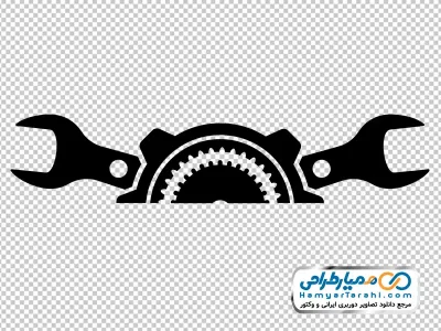 آیکون آچار و چرخ دنده با فرمت png