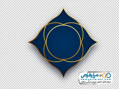 تصویر اسلیمی چهار گوش به رنگ آبی