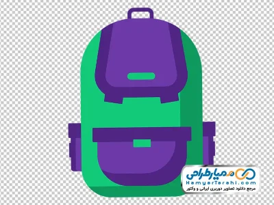 نقاشی کوله پشتی مدرسه با فرمت png