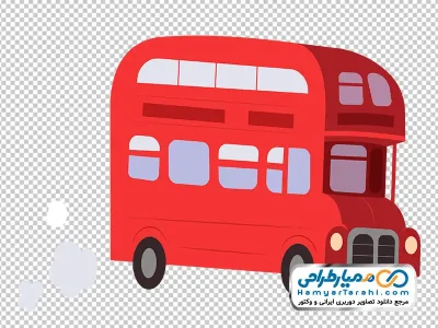 عکس کارتونی اتوبوس دو طبقه