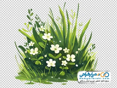 دانلود عکس png حاشیه گل های چمنی