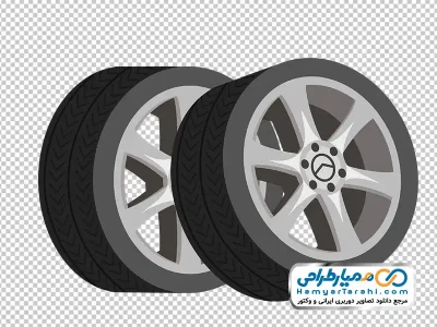 تصویر وکتوری تایر ماشین با فرمت png