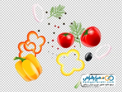 تصویر png پاشش سبزیجات