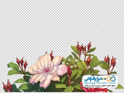 دانلود عکس وکتوری گل بوته آبرنگی