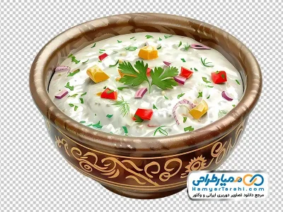 دانلود تصویر وکتوری کاسه ماست با فرمت png