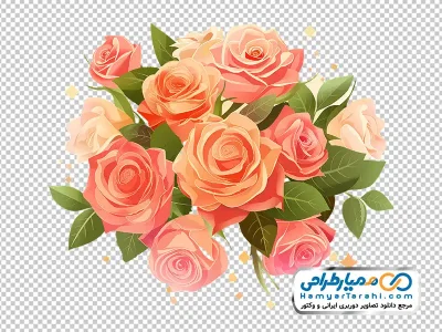 دانلود تصویر وکتوری گل های رز باغی