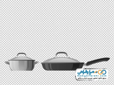 دانلود عکس وکتوری ماهیتابه دسته دار