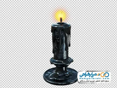 دانلود تصویر png شمع و جاشمعی مشکی