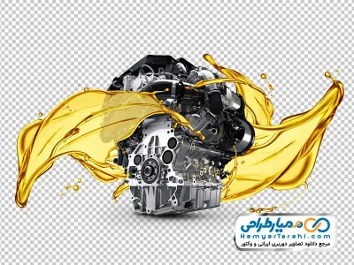 تصویر وکتوری موتور ماشین و روغن