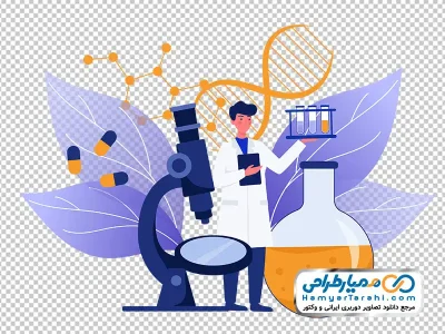 دانلود عکس وکتوری دکتر در حال تحقیق و پژوهش