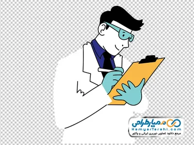 دانلود عکس وکتوری دکتر آزمایشگاه