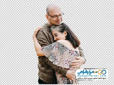 تصویر خانم در آغوش همسر با فرمت png