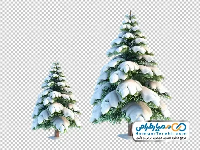 دانلود تصویر وکتوری درخت کاج برفی