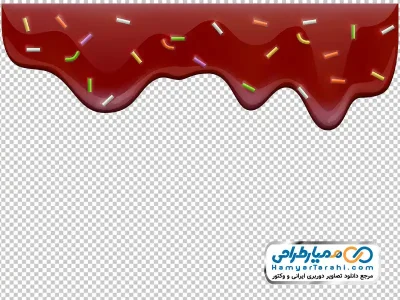 تصویر وکتوری سس شکلات در حال ریختن با دراژه