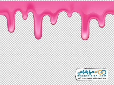 دانلود تصویر png کرم توت فرنگی در حال چکیدن